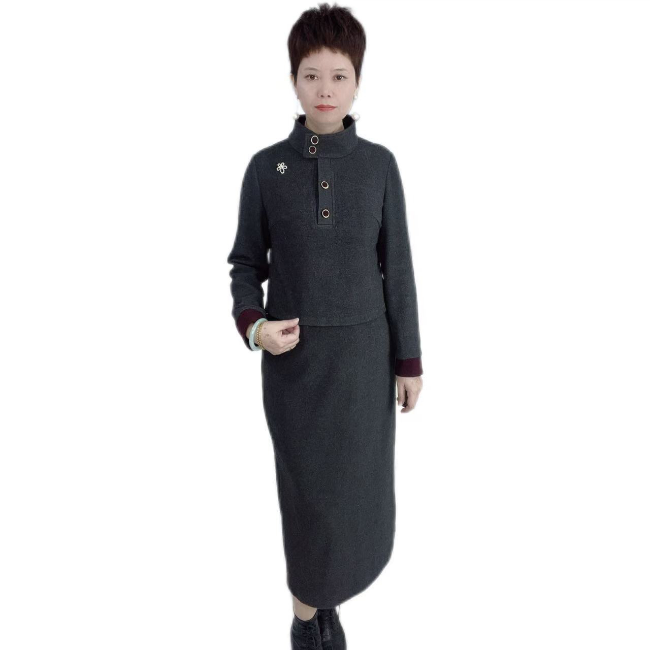 小香风套装秋冬季新款两件套气质半身裙套装裙