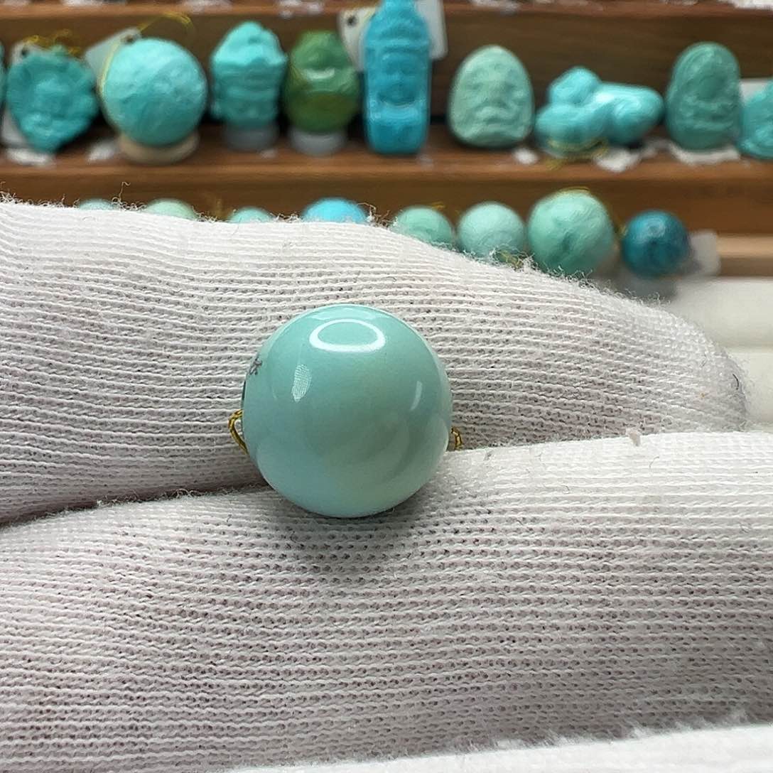 绿松石圆珠 未镶嵌