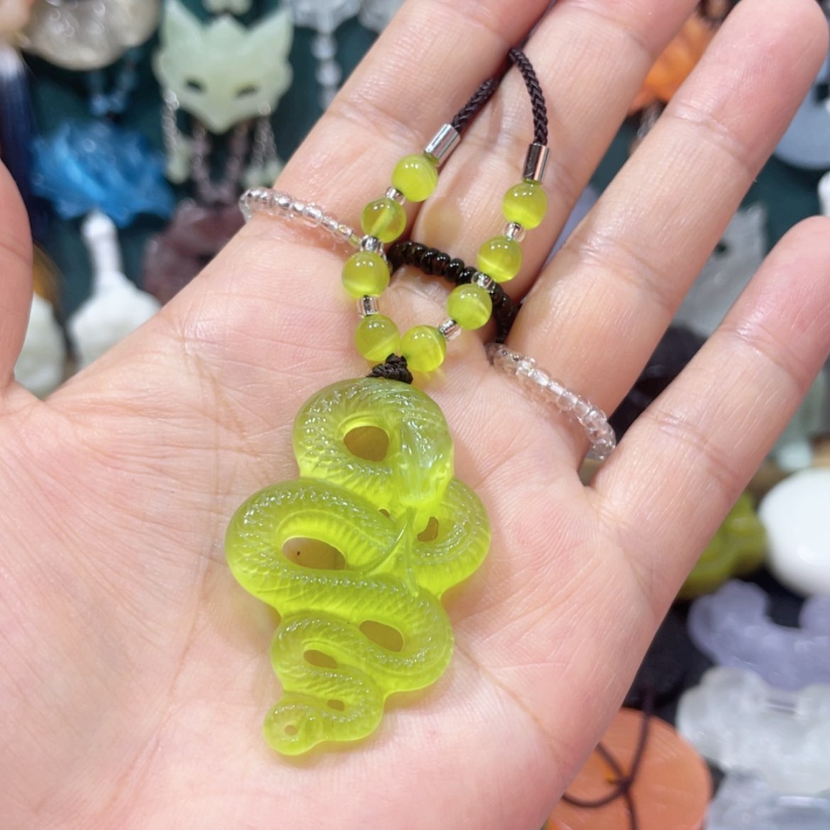 【闪购商品】未镶嵌岫玉颈饰9项链