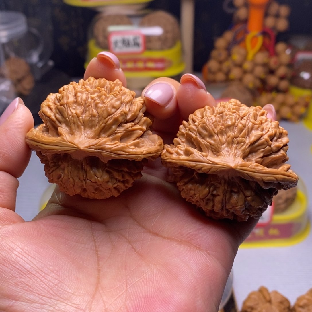 把件文玩核桃04麒麟纹官帽50尺