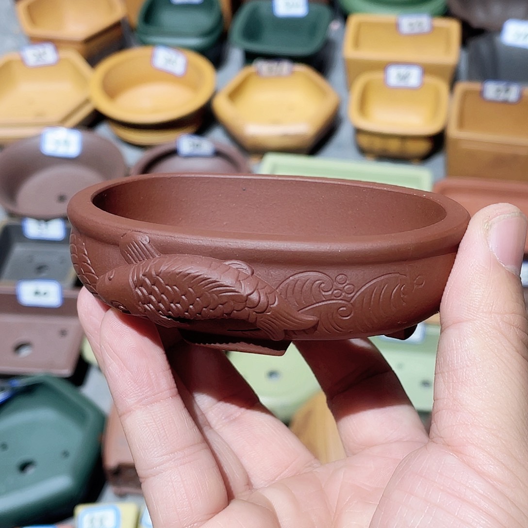 紫砂小盆8.5*6*2cmmm