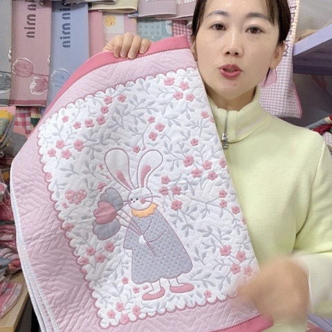 棉特价粉色花园兔