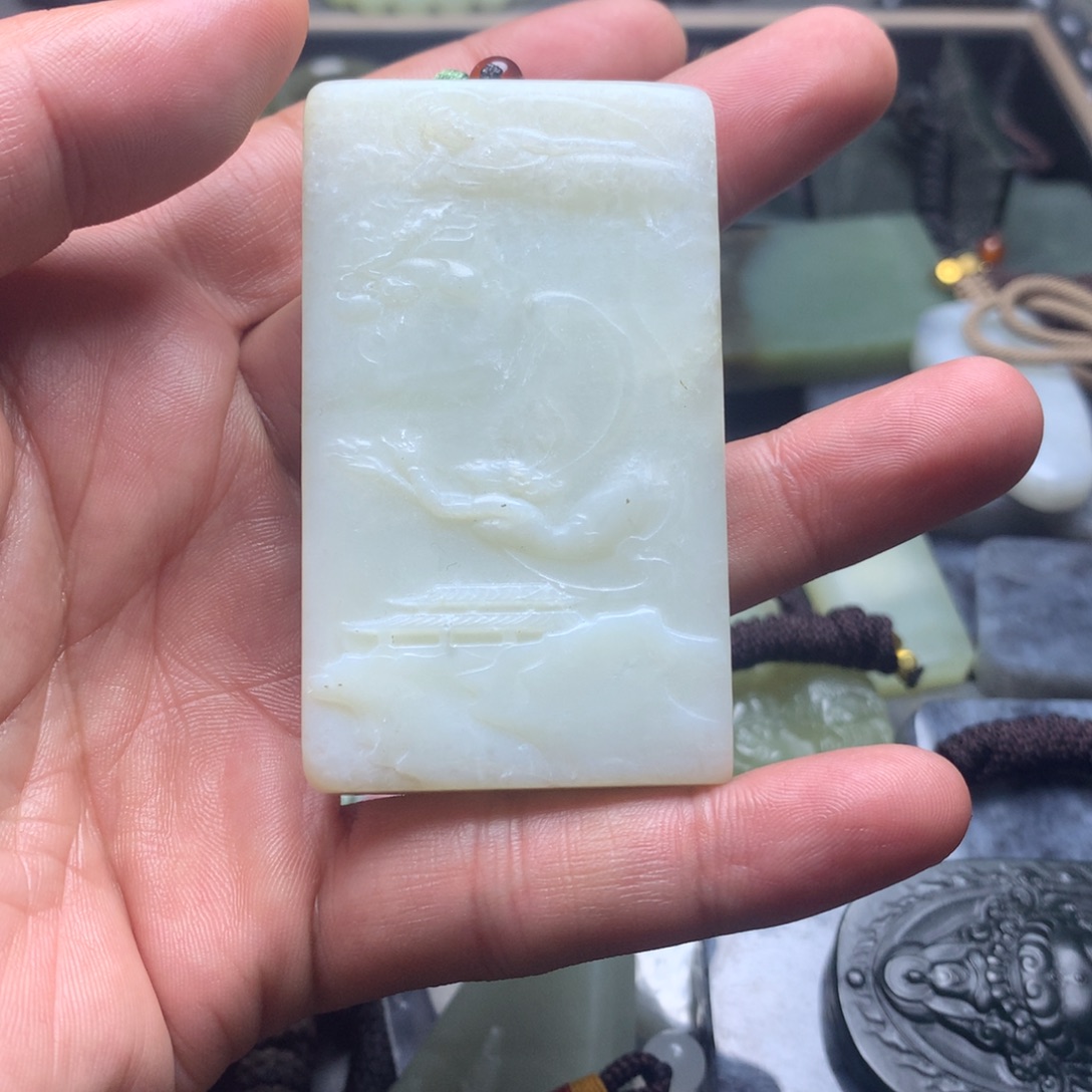 和田玉未镶嵌挂件