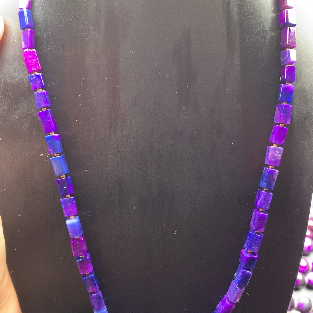 苏纪石（舒俱来）项链18K金镶嵌