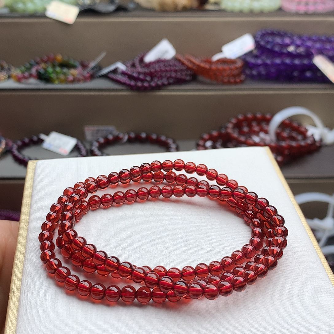 石榴石手串未镶嵌4.5