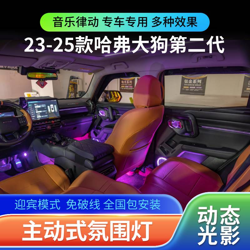 适用23-25款哈弗大狗第二代氛围灯改装专用车内气氛灯