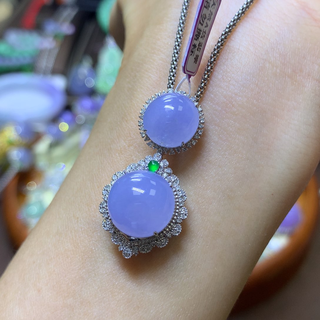 【闪购商品】翡翠颈饰18K金镶嵌翡翠