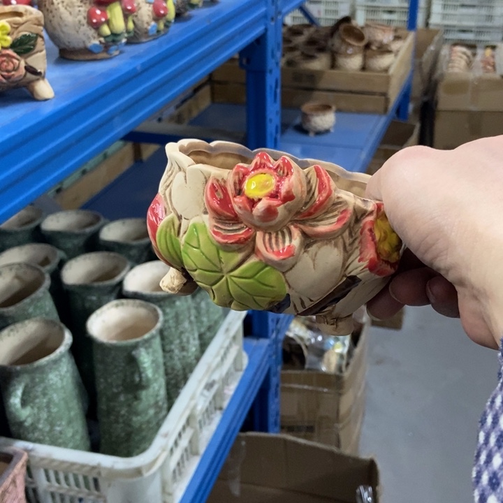 陶瓷花盆单场满9.9发12*7