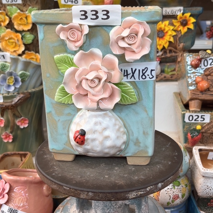 紫砂花盆粗陶材质多肉花盆