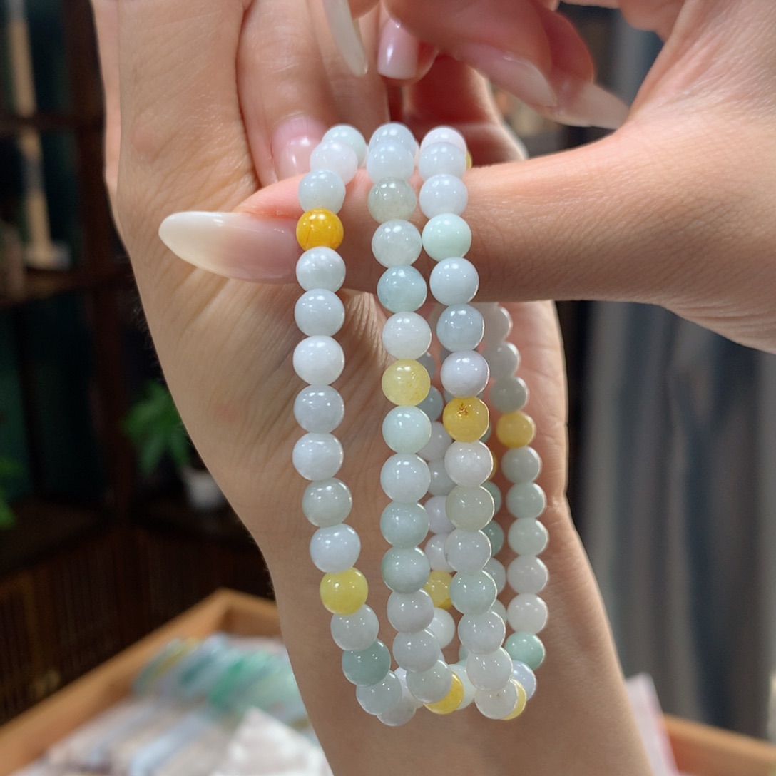 未镶嵌手链翡翠多样性发一