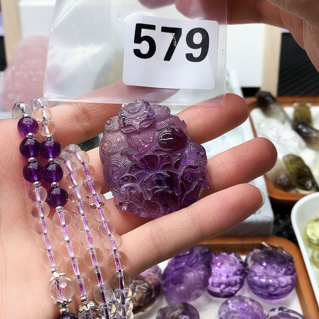 水晶颈饰未镶嵌挂件