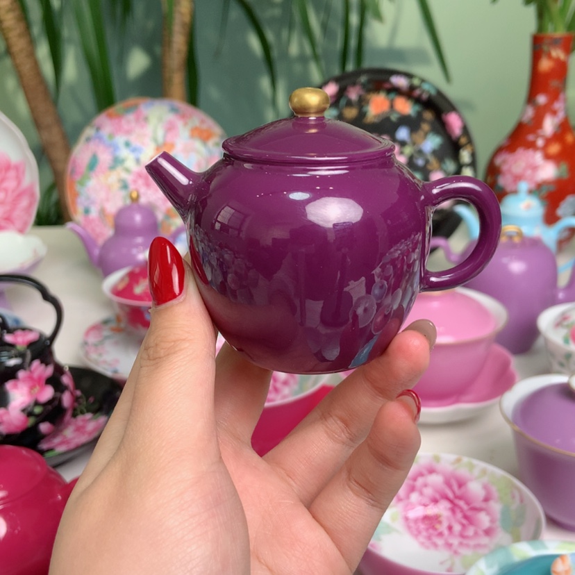 【闪购商品】茄皮紫小金顶小壶