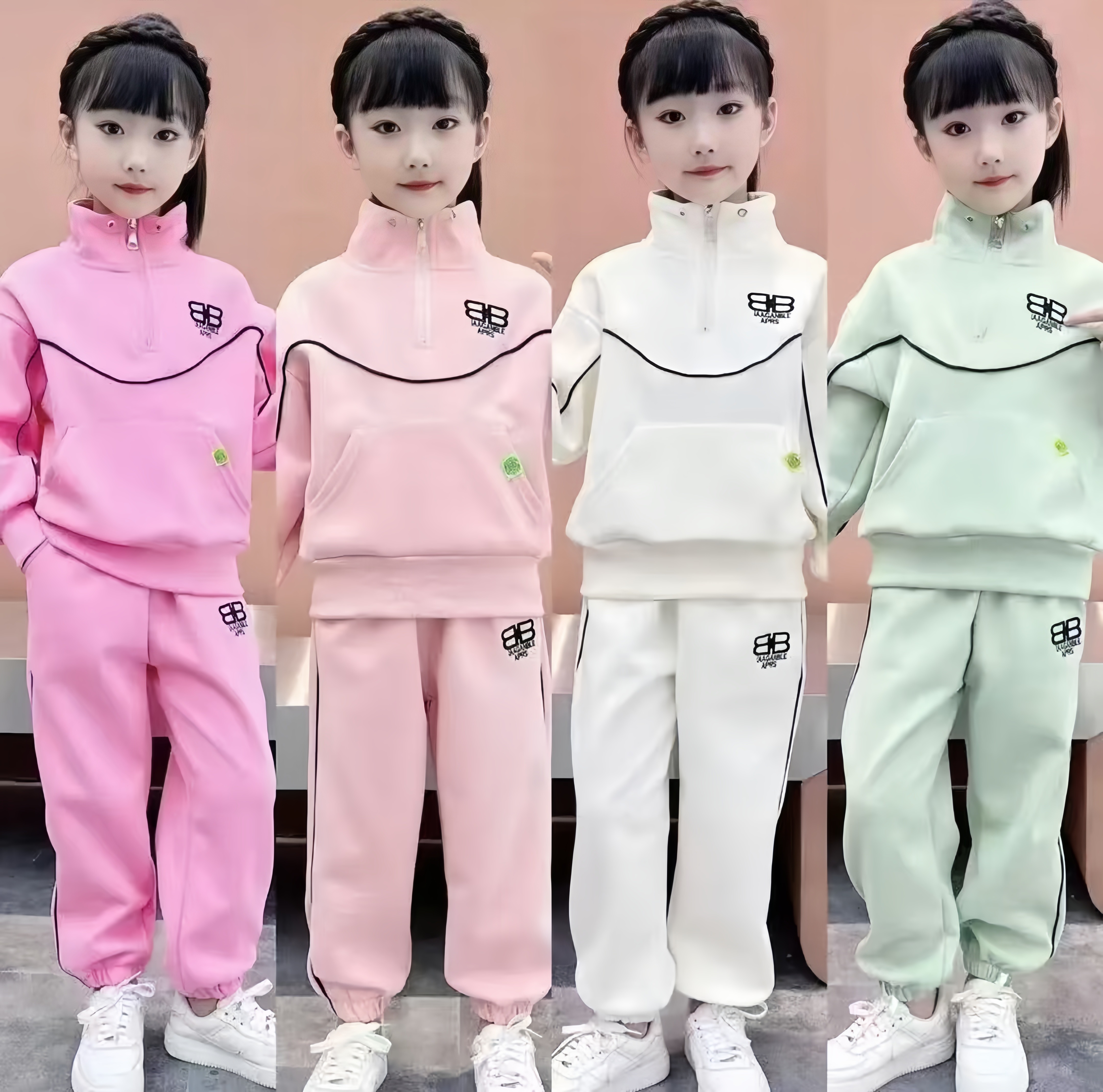 儿童卫衣两件套2025春秋季新款中大童洋气运动时尚休闲卫衣套装