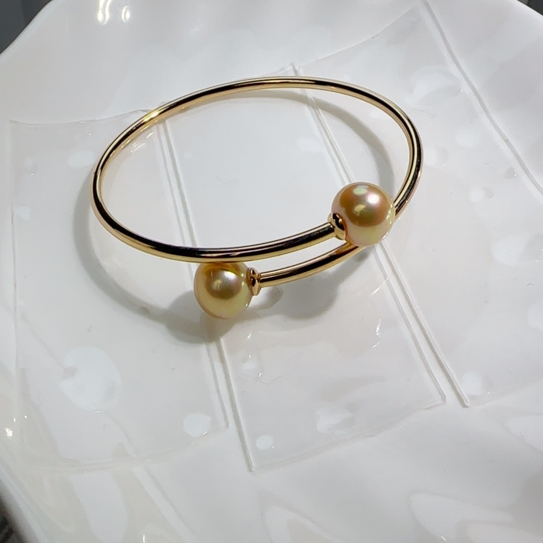 海水珍珠手镯银S925镶嵌