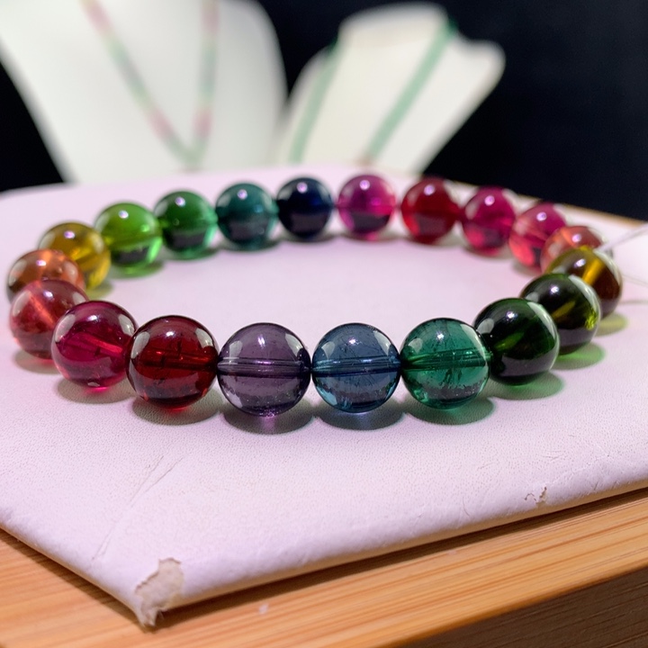 双色碧玺手链未镶嵌