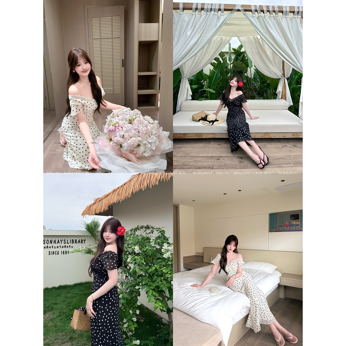 温与柔【甜波漫序】梦回90s！复古浪漫的蕾丝波点连衣裙太有那味儿了
