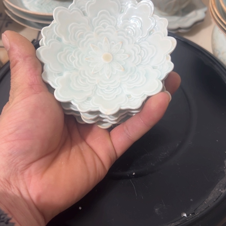 罐夏*影青釉纹饰小碟子