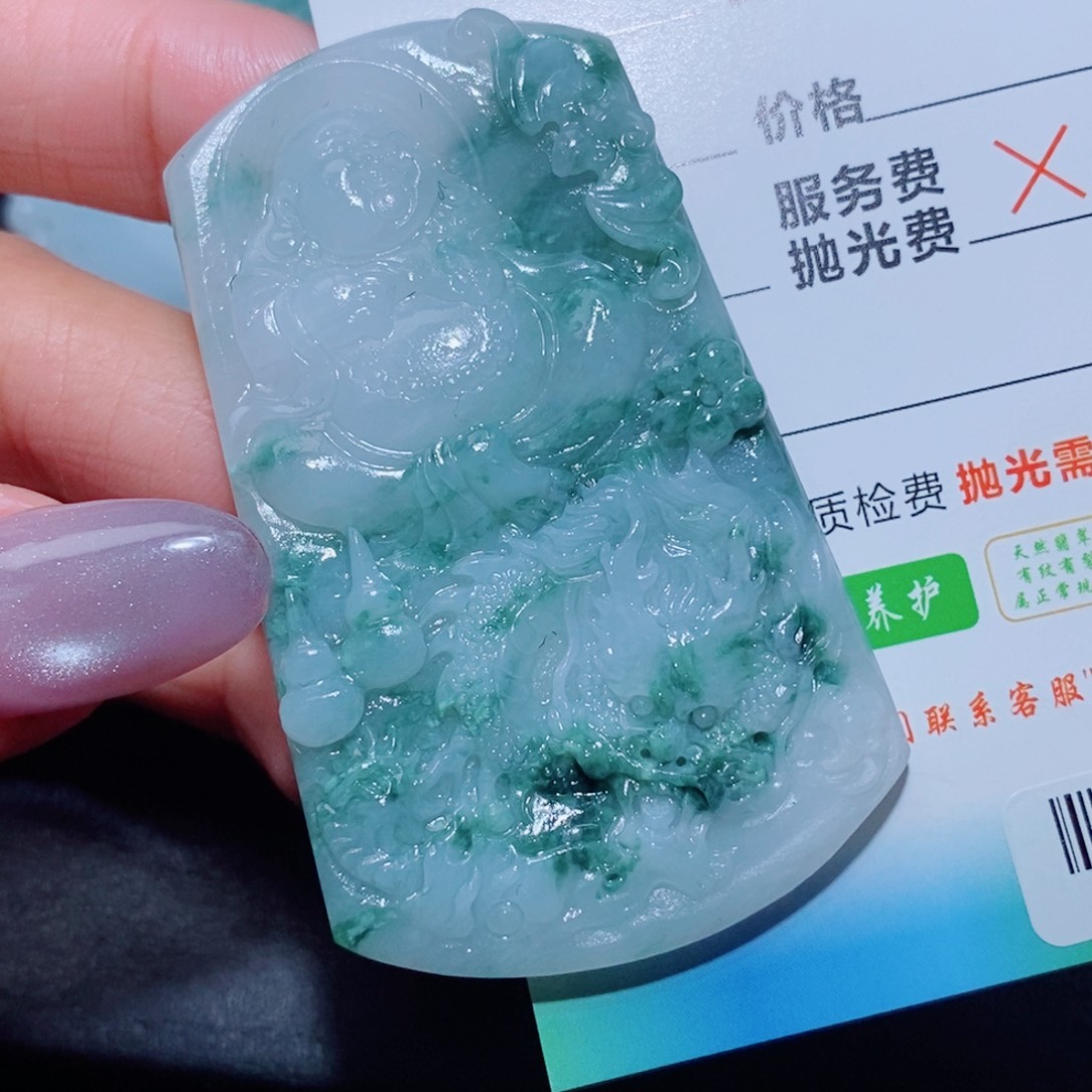 定制翡翠未镶嵌定制毛货翡翠挂件