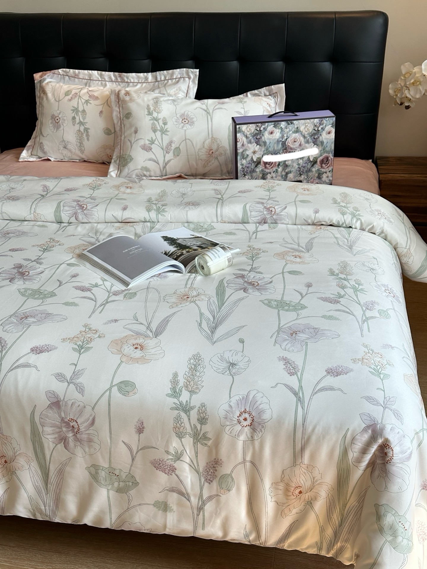 [奕奕推荐]FU*娜  人间富贵花   天丝进缎四件套