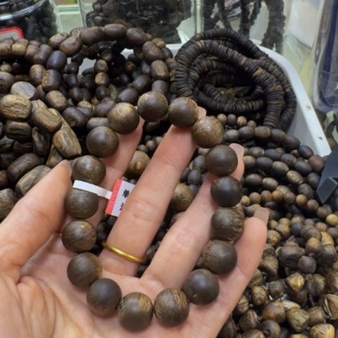 沉香木手串凯***技达拉干沉香1.3单圈19.8g