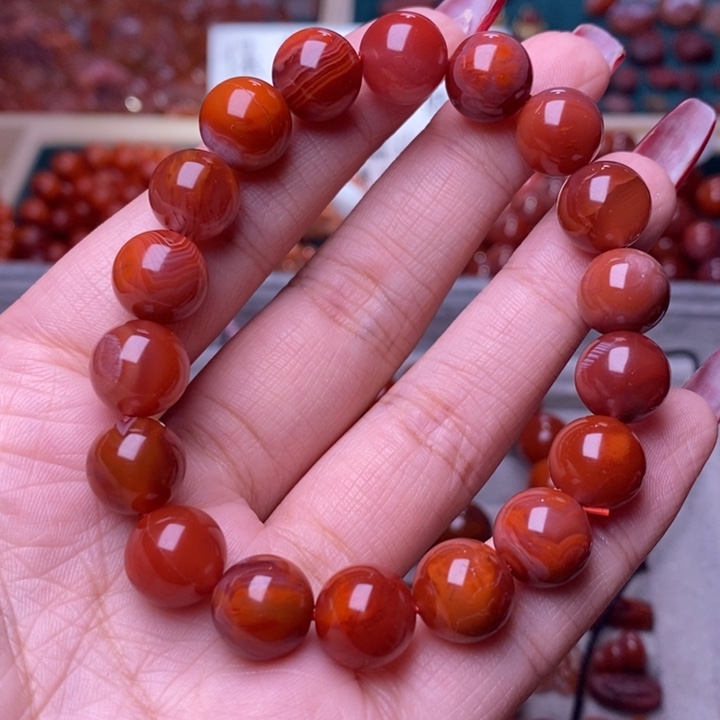 南红玛瑙手链未镶嵌