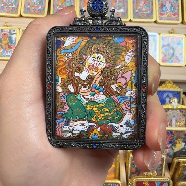 吊坠白六臂热贡纯手绘