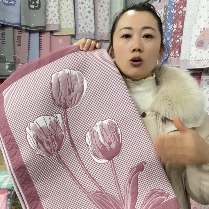 棉特价促销酒红色郁金香