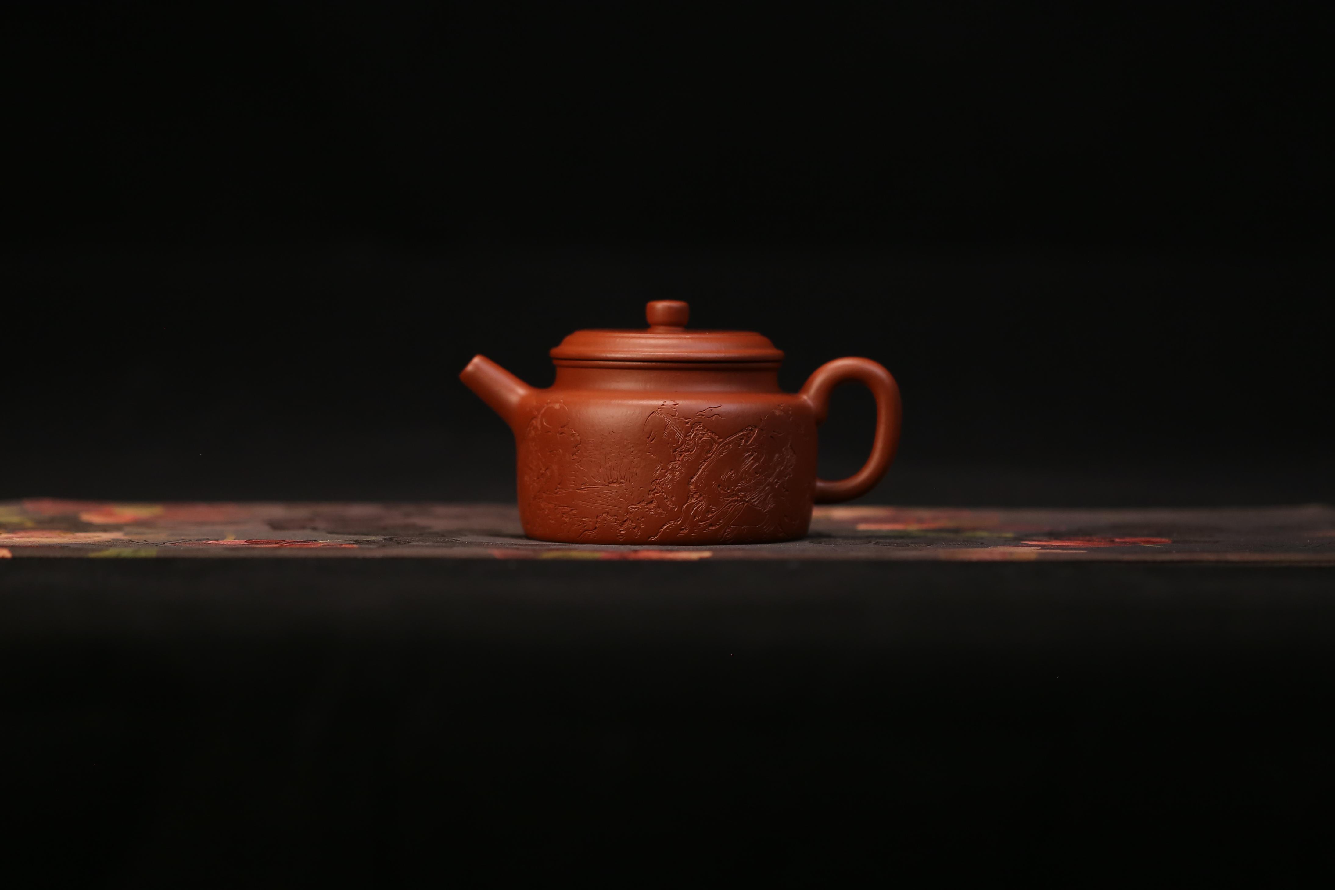 名砂堂 张晔老师精雕细刻  德钟 朱泥 200cc （钟馗）