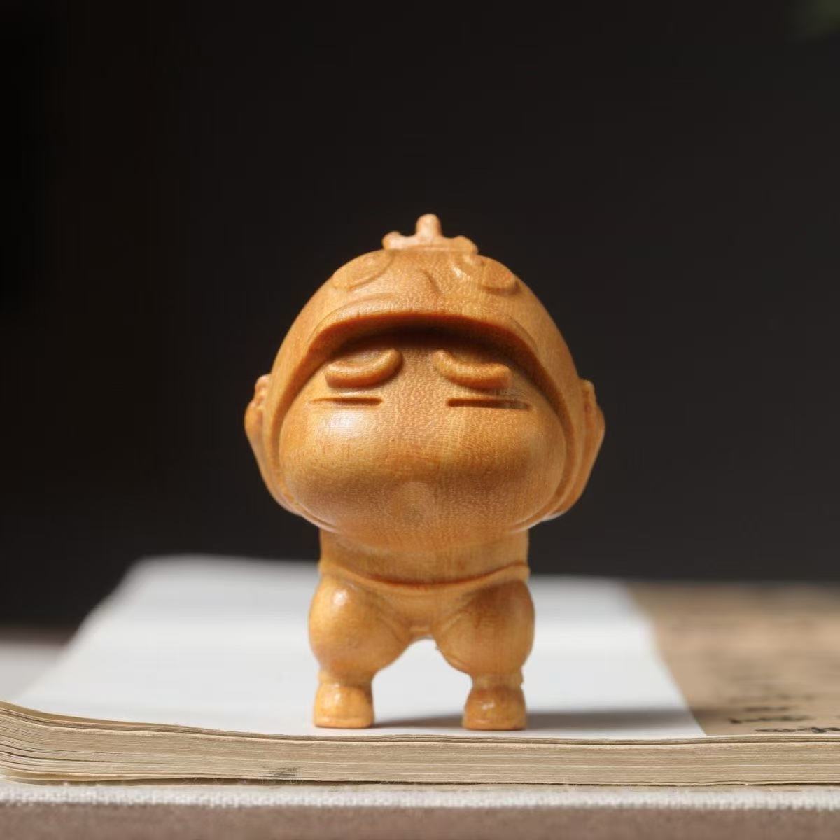 南美黄杨木黄金檀木雕玉桂狗手把摆件手办周边模型卡通人偶公仔