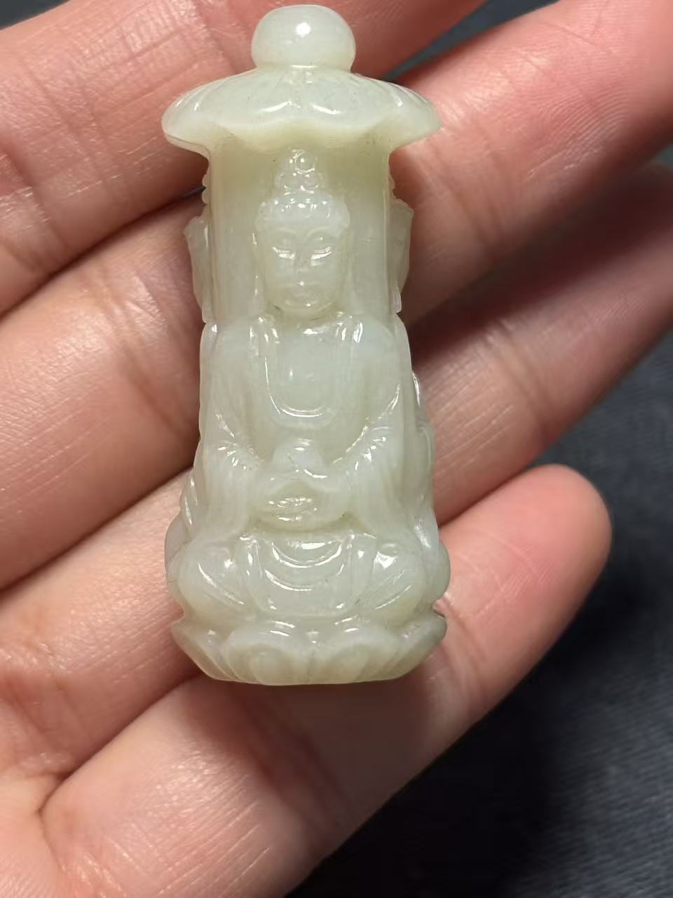 和田玉挂件  双面佛