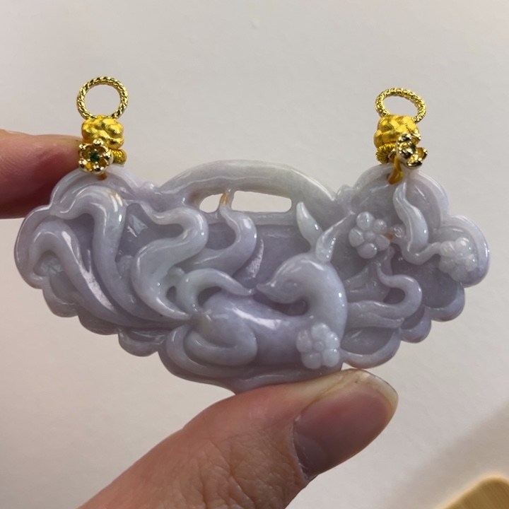 翡翠吊坠(赠链)未镶嵌代编织