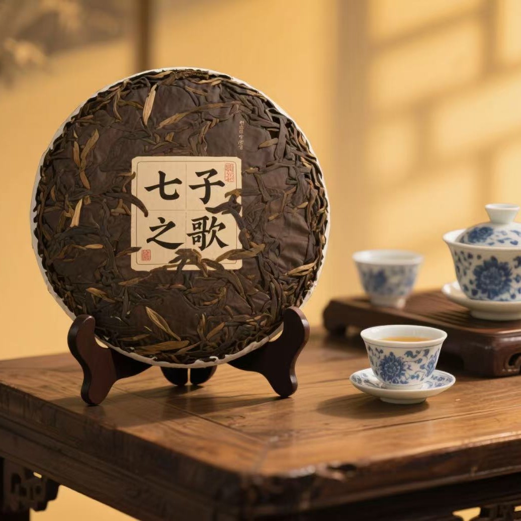 七子之歌茶饼（普洱熟茶2401批次）