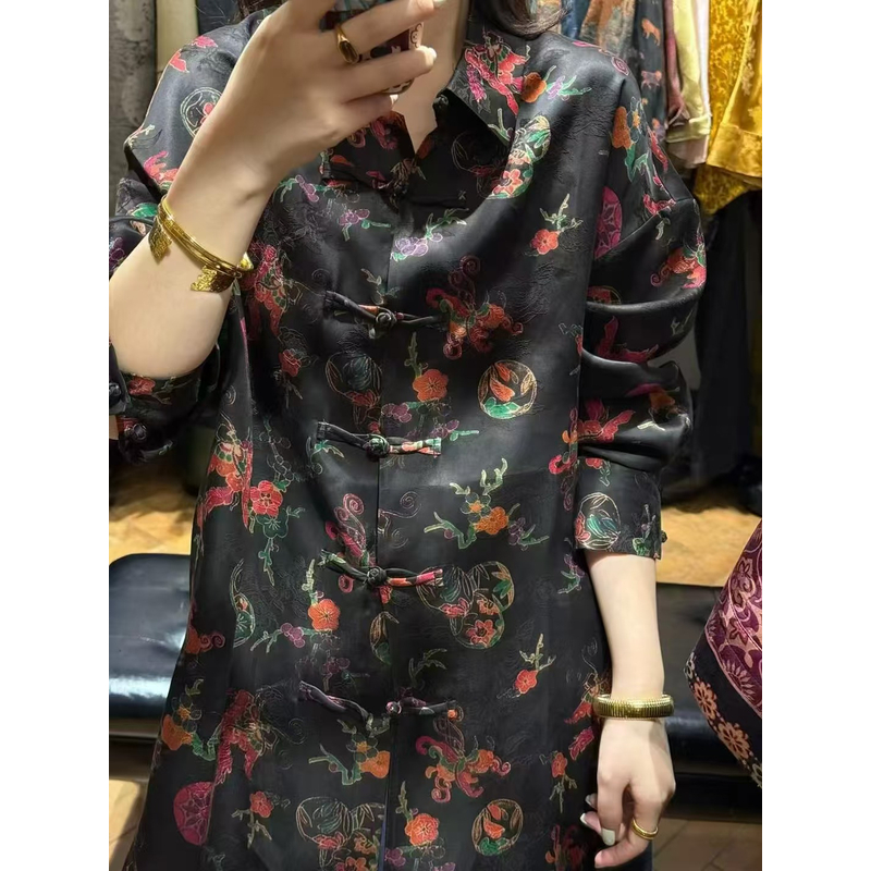 【墨纹】提花衬衫新中式百搭常规款复古不褪色
