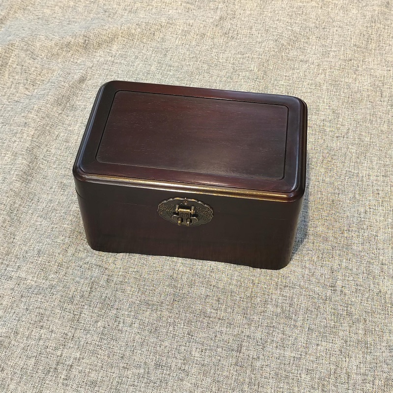 首饰盒/箱 酸枝素面双层首饰盒收纳盒手镯戒指饰品盒22*14.5*11cm