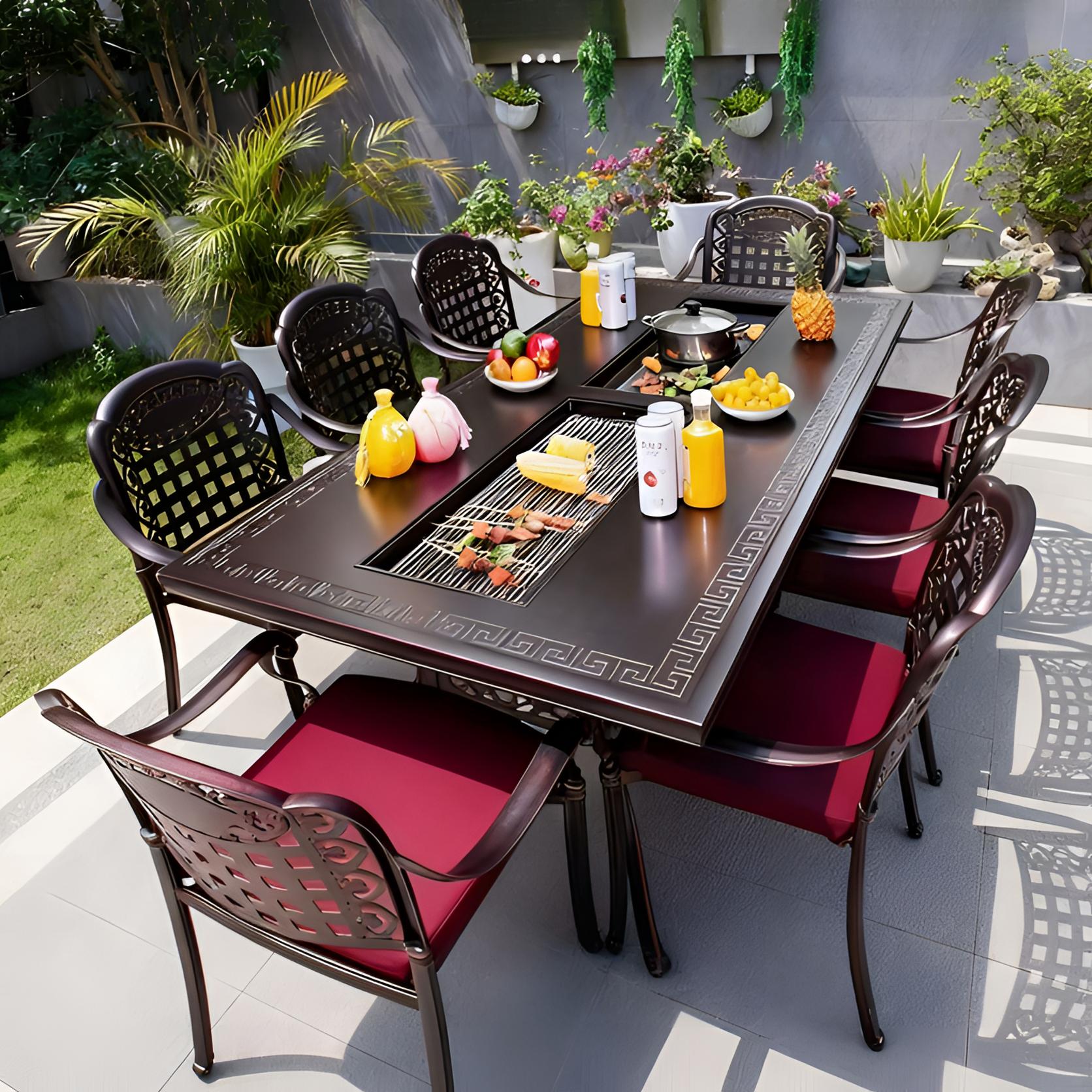 【耐用30年】户外铸铝桌椅庭院桌椅休闲露台户外庭院别墅室外桌椅子