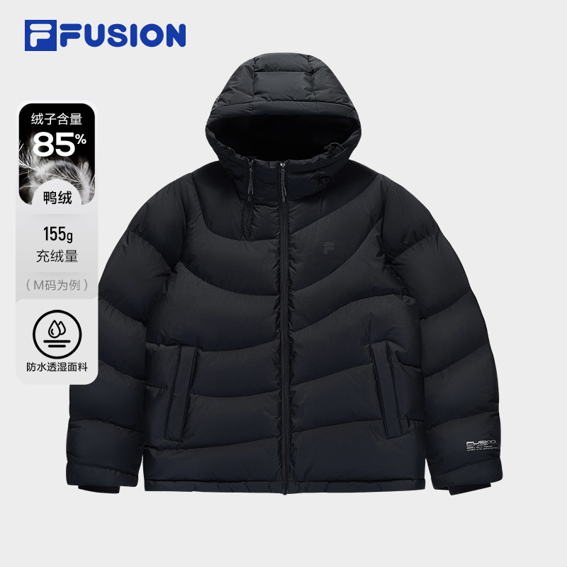FILA斐乐潮牌运动女冬季时尚休闲保暖连帽外套羽绒服T11W541901F