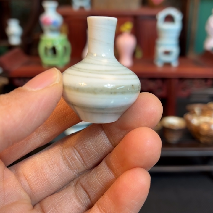 摆件微陶老王迷你花瓶