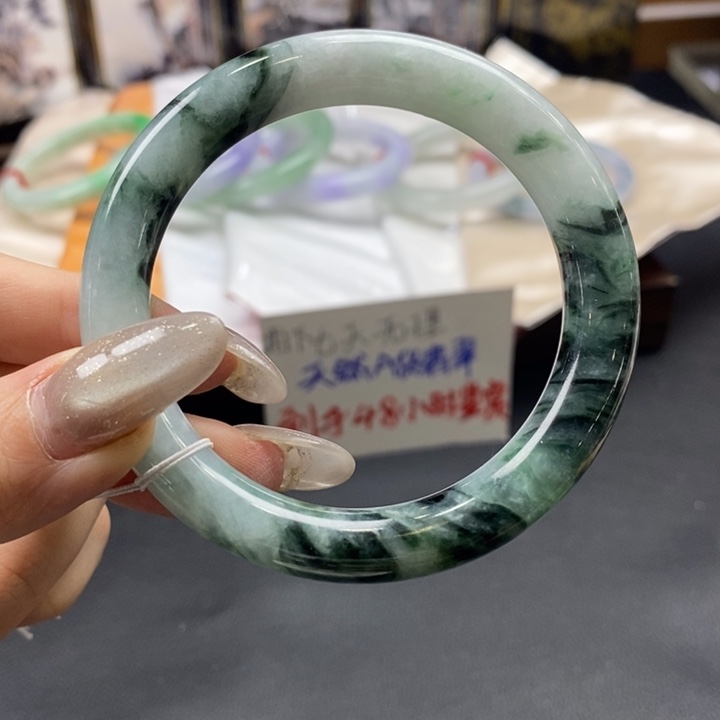 翡翠未镶嵌手镯54-56