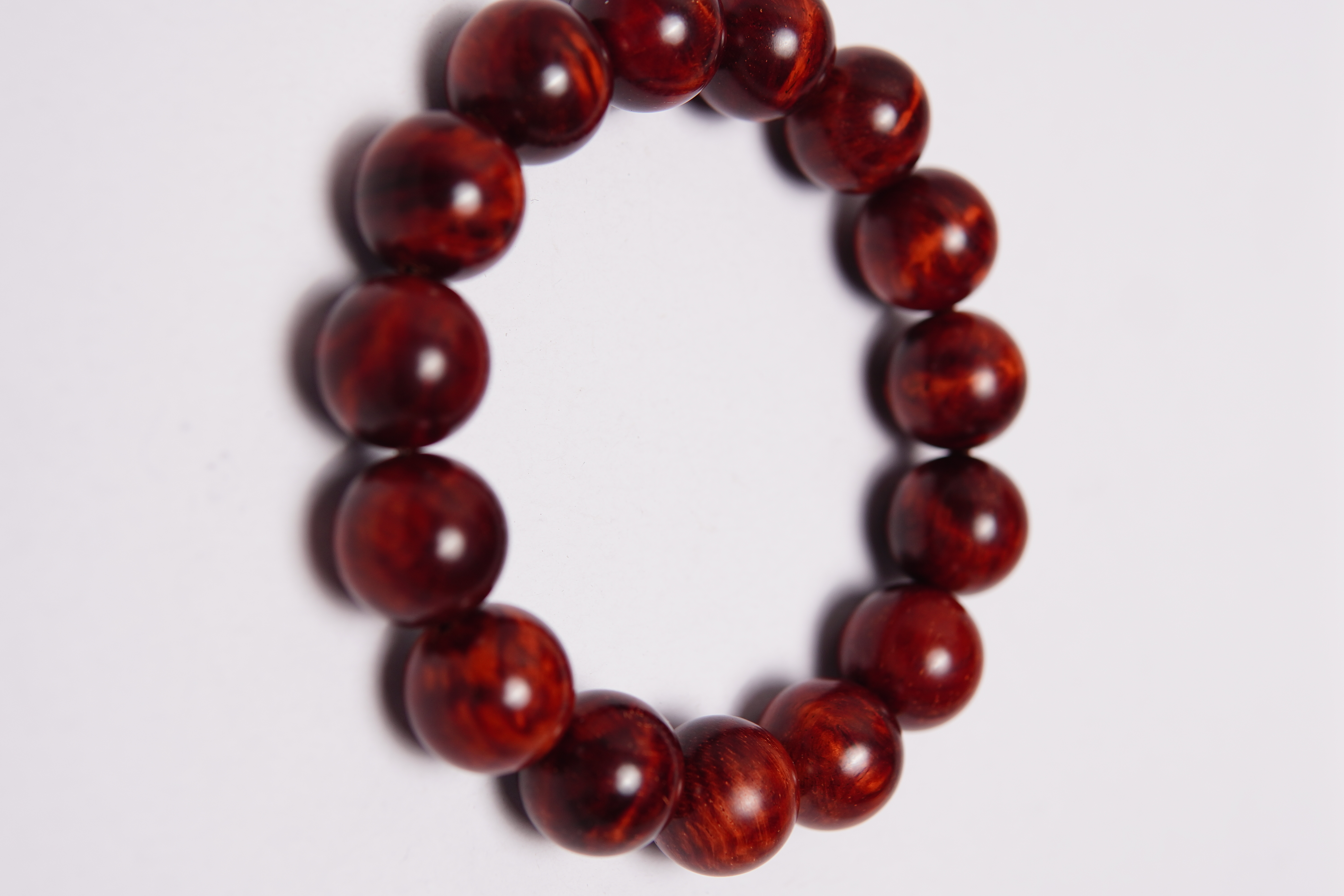 1.5cm圆珠 水波乱纹 金星底 树头料 印度小叶紫檀手串 油性101分