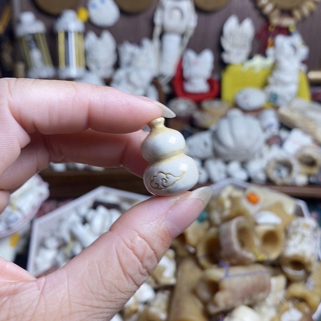 鹿骨把件2号葫芦不退换