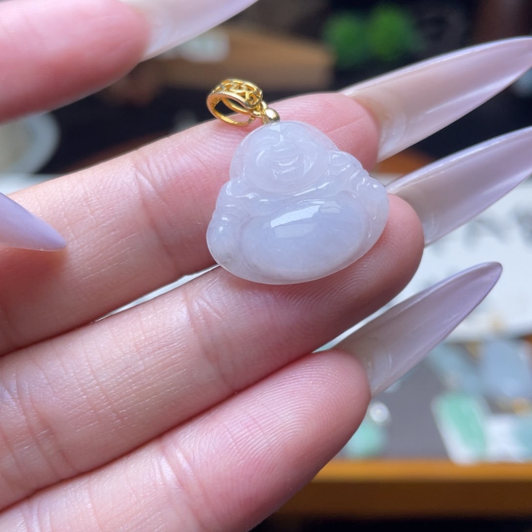 颈饰银S925镶嵌翡翠