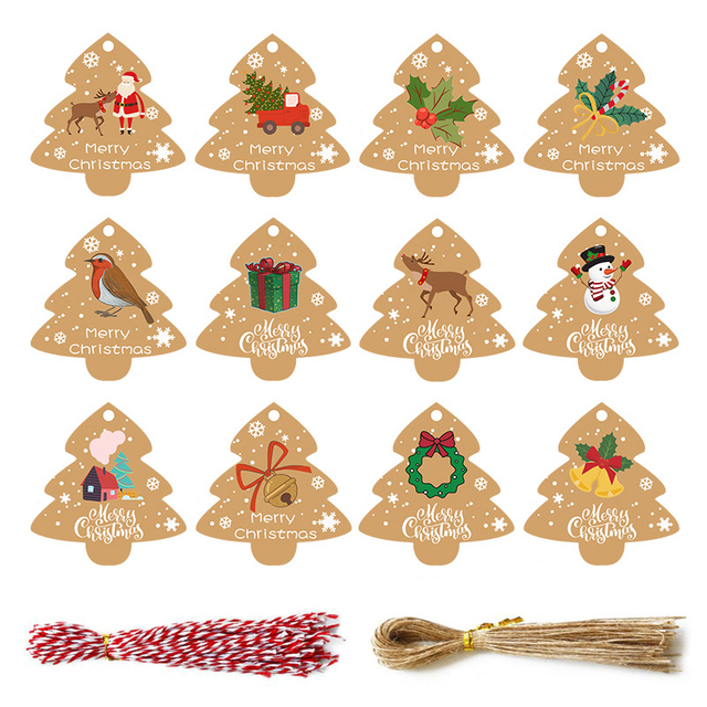 圣诞节小吊牌配饰卡通装饰挂牌圣诞树吊卡花束礼物礼品包装小卡片