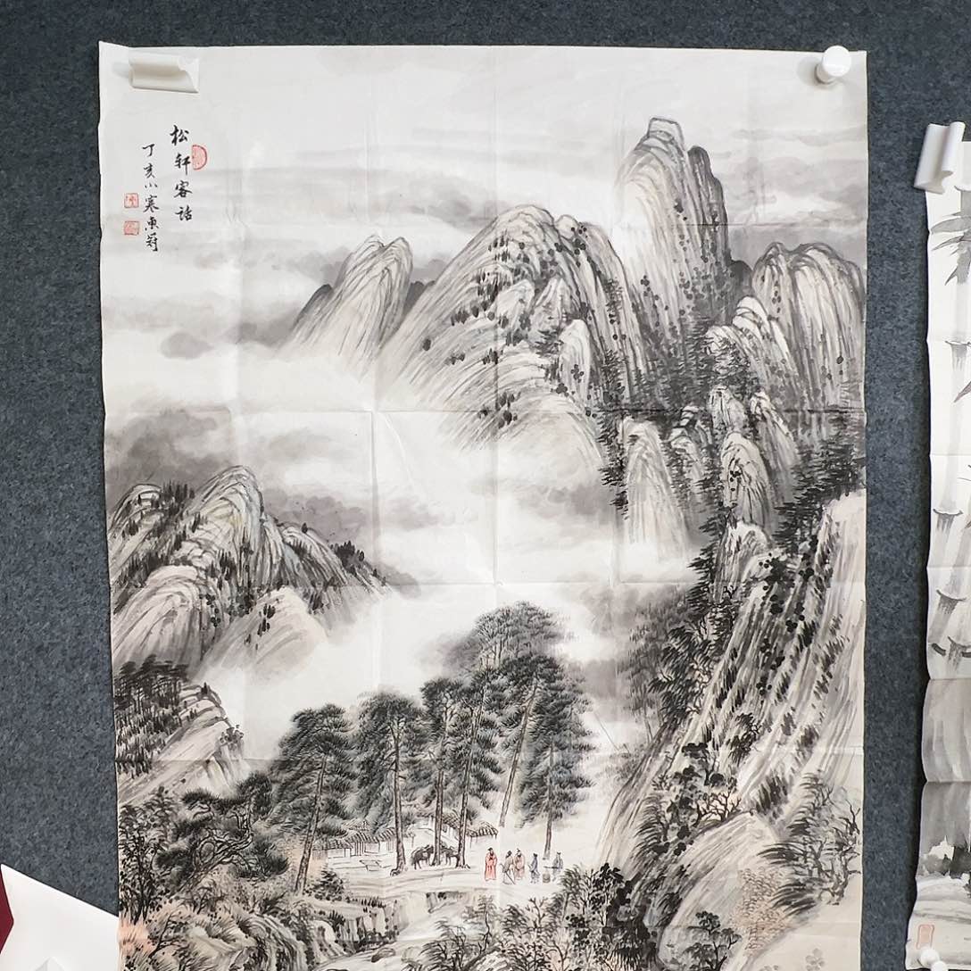 国画瓦*土（g94935）山水定 书画