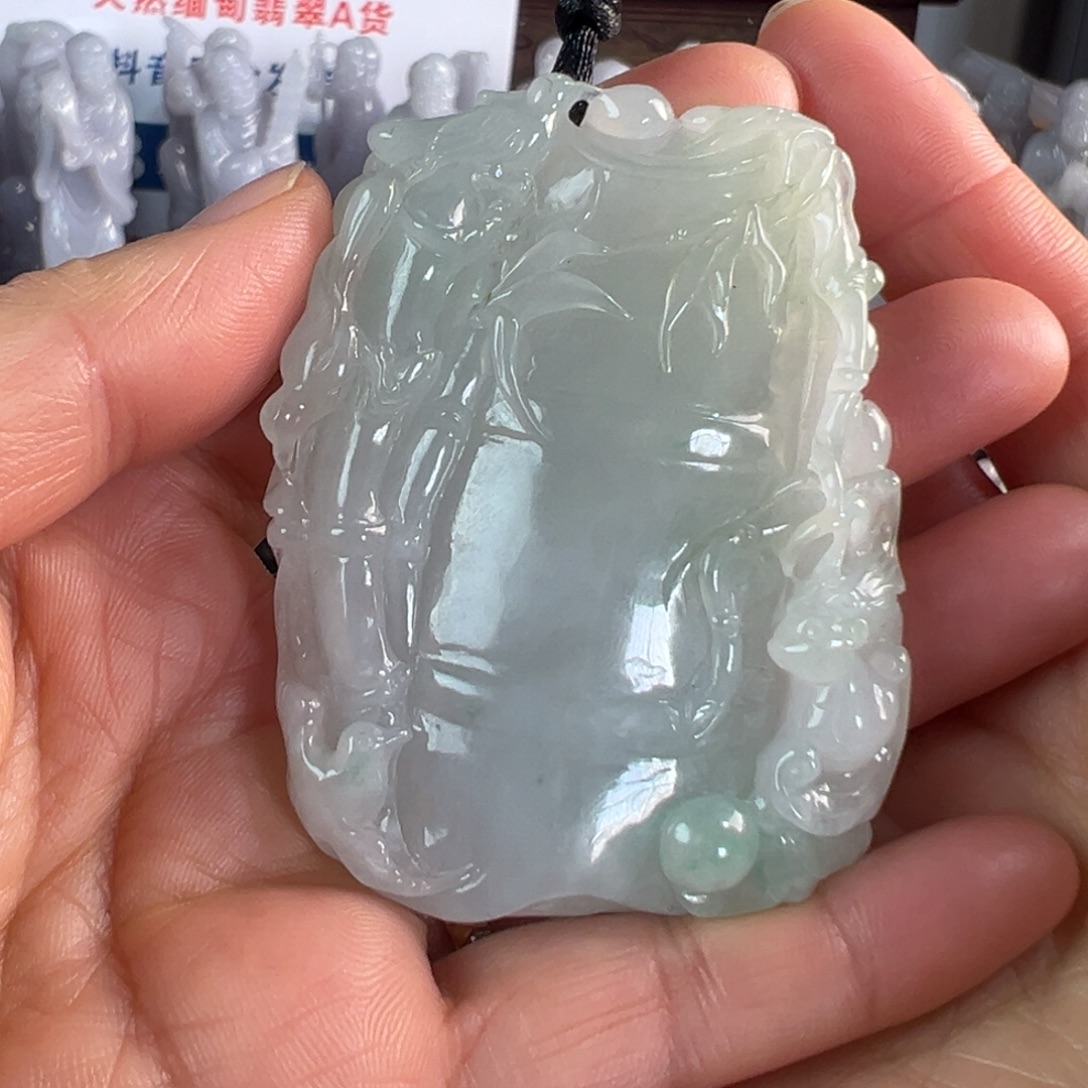 翡翠未镶嵌项圈天然翡翠挂件