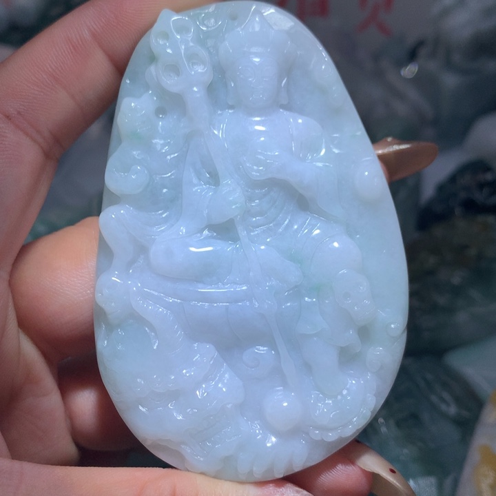 翡翠未镶嵌颈饰保真天然A货翡翠