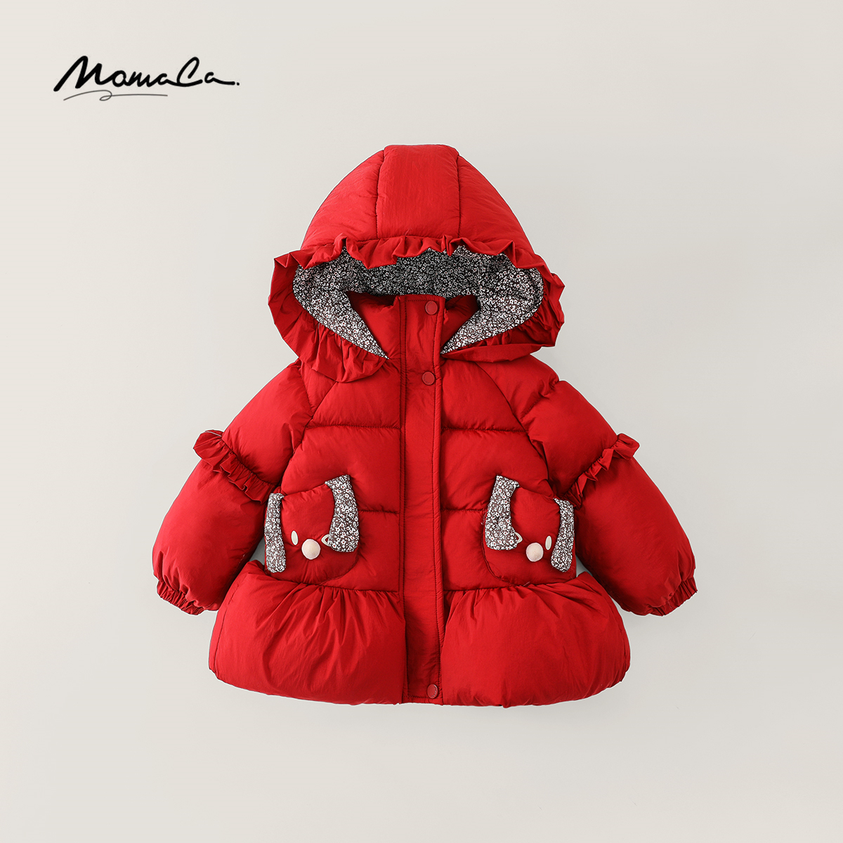 MOMOCO冬季女童甜美时尚棉服洋气外套保暖上衣77880101028