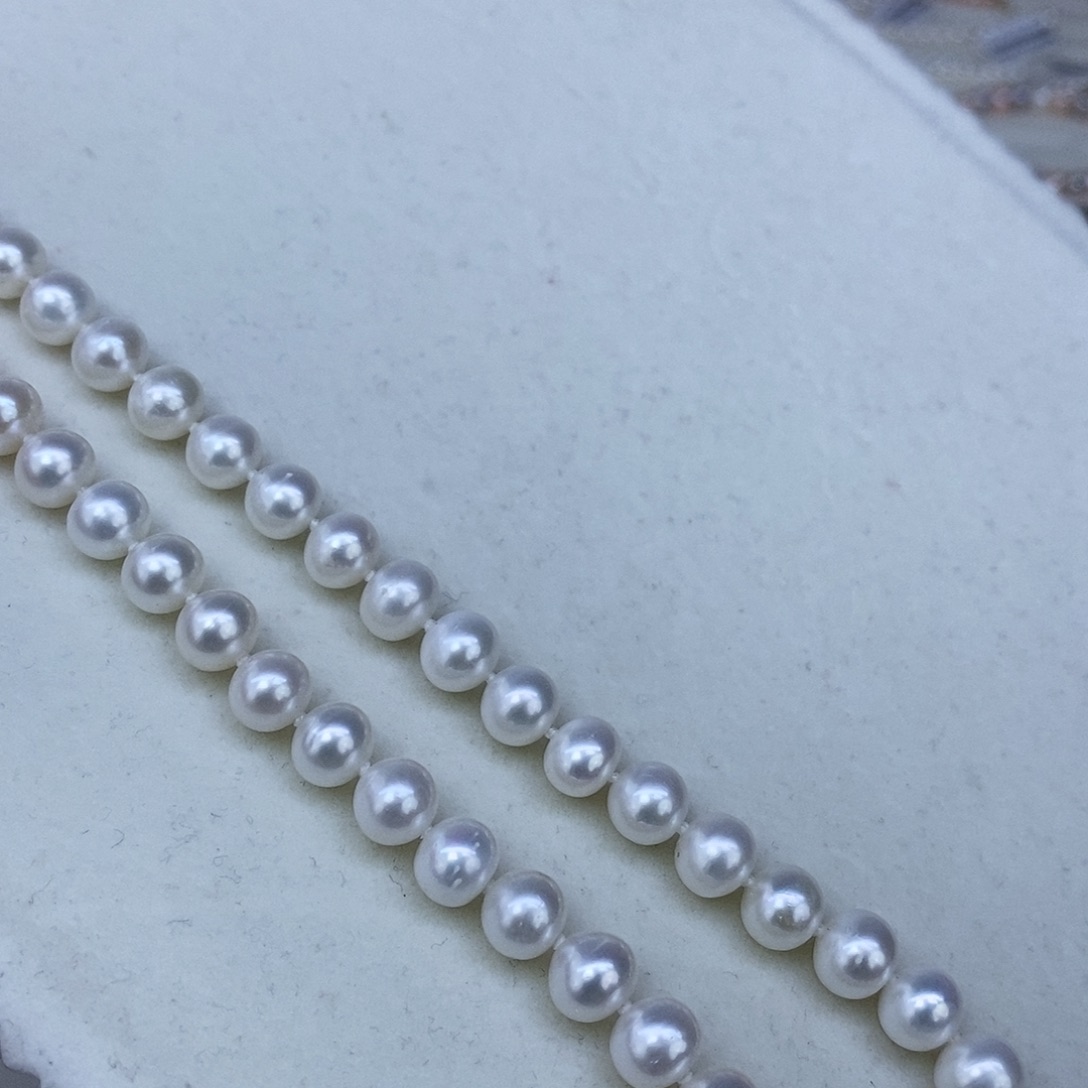 淡水珍珠颈饰银S925镶嵌➕7.8
