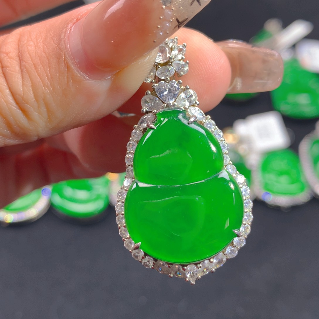 翡翠颈饰银S925镶嵌1111111111