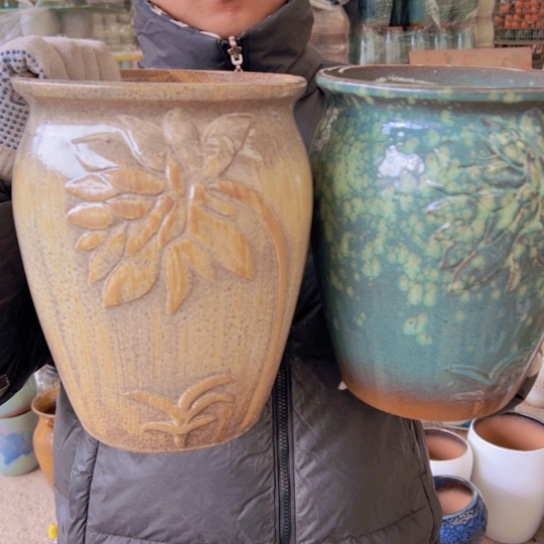 紫砂花盆高25口20————