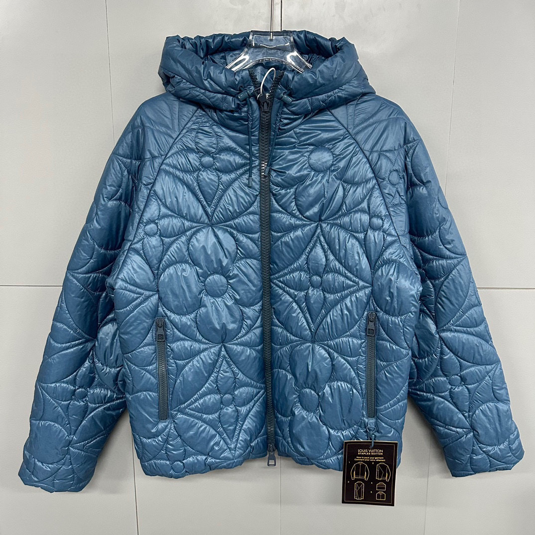 未使用 LouisVuitton/路易威登  三花满印棉服外套 48码 P00174